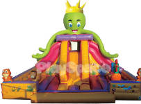 Надувная горка Осьминожка мульти